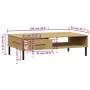 Mesa de centro patas de metal OSLO madera maciza pino marrón de vidaXL, Mesas de centro - Ref: Foro24-351036, Precio: 51,33 €...