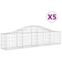 Gabion baskets 5 units, arched shape, iron, 200x30x40/60 cm by vidaXL, Pots and planters - Ref: Foro24-3145370, Price: 236,95...