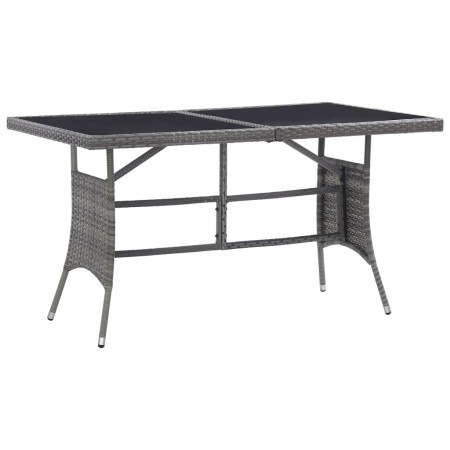 Synthetic gray rattan garden table 140x80x74 cm by vidaXL, Garden tables - Ref: Foro24-46414, Price: 119,99 €, Discount: %