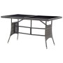 Synthetic gray rattan garden table 140x80x74 cm by vidaXL, Garden tables - Ref: Foro24-46414, Price: 119,99 €, Discount: %