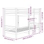 Solid pine wood bunk bed 90x200 cm by vidaXL, Beds and slatted bases - Ref: Foro24-3139830, Price: 273,24 €, Discount: %