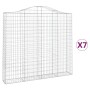 Gabion baskets 7 units, arched shape, iron, 200x30x180/200 cm by vidaXL, Pots and planters - Ref: Foro24-3145519, Price: 893,...