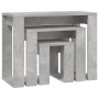 Stackable tables 3 pieces plywood gray concrete by vidaXL, Side tables - Ref: Foro24-808607, Price: 46,06 €, Discount: %