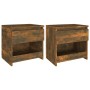 Mesitas de noche 2 uds madera contrachapada roble 40x30x39 cm de vidaXL, Mesitas de noche - Ref: Foro24-815130, Precio: 48,74...