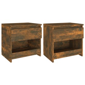 Bedside tables 2 units plywood oak 40x30x39 cm by vidaXL, Nightstands - Ref: Foro24-815130, Price: 46,86 €, Discount: %