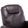 Sillón de masaje mecedora de cuero sintético marrón de vidaXL, Sillones de masaje eléctricos - Ref: Foro24-246636, Precio: 53...