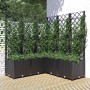 Planter with black PP trellis 120x120x136 cm by vidaXL, Pots and planters - Ref: Foro24-318277, Price: 157,37 €, Discount: %