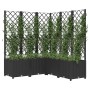 Planter with black PP trellis 120x120x136 cm by vidaXL, Pots and planters - Ref: Foro24-318277, Price: 157,37 €, Discount: %