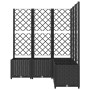 Planter with black PP trellis 120x120x136 cm by vidaXL, Pots and planters - Ref: Foro24-318277, Price: 157,37 €, Discount: %