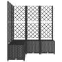 Planter with black PP trellis 120x120x136 cm by vidaXL, Pots and planters - Ref: Foro24-318277, Price: 157,37 €, Discount: %