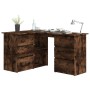 Smoked oak plywood corner desk 145x100x76cm by vidaXL, Desks - Ref: Foro24-815441, Price: 150,83 €, Discount: %