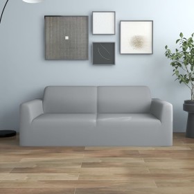 Funda elástica para sillón de 2 plazas poliéster jersey gris de vidaXL, Fundas - Ref: Foro24-332941, Precio: 26,72 €, Descuen...