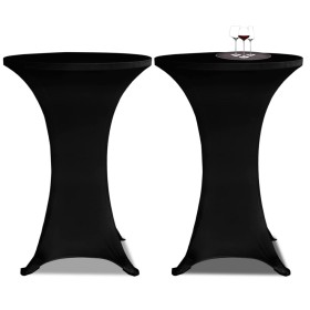 2 Manteles negros ajustados para mesa de pie - 70 cm diámetro de vidaXL, Fundas - Ref: Foro24-241205, Precio: 27,41 €, Descue...