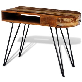 Recycled solid wood desk with iron legs by vidaXL, Desks - Ref: Foro24-241641, Price: 154,11 €, Discount: %