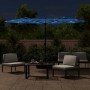 Double umbrella with blue LED lights 316x240 cm by vidaXL, Umbrellas - Ref: Foro24-362976, Price: 108,44 €, Discount: %