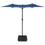 Sombrilla doble con luces LED azul 316x240 cm de vidaXL, Sombrillas - Ref: Foro24-362976, Precio: 108,36 €, Descuento: %