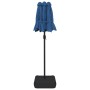 Sombrilla doble con luces LED azul 316x240 cm de vidaXL, Sombrillas - Ref: Foro24-362976, Precio: 108,36 €, Descuento: %