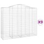 Gabionenkörbe 9 Stück Bogenform Eisen 200x50x160/180 cm von vidaXL, Töpfe und Pflanzgefäße - Ref: Foro24-3145710, Preis: 1,00...