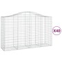 Gabion baskets 40 pcs arch shape iron 200x50x120/140 cm by vidaXL, Pots and planters - Ref: Foro24-3145679, Price: 3,00 €, Di...