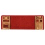 Alfombrilla autoadhesiva para escalera 15 uds rojo 65x21x4 cm de vidaXL, Alfombrillas para escalones - Ref: Foro24-326206, Pr...