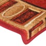 Alfombrilla autoadhesiva para escalera 15 uds rojo 65x21x4 cm de vidaXL, Alfombrillas para escalones - Ref: Foro24-326206, Pr...