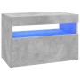 Mueble de TV con luces LED gris hormigón 60x35x40 cm de vidaXL, Muebles TV - Ref: Foro24-804417, Precio: 42,27 €, Descuento: %