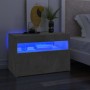 Mueble de TV con luces LED gris hormigón 60x35x40 cm de vidaXL, Muebles TV - Ref: Foro24-804417, Precio: 42,27 €, Descuento: %