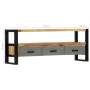 Solid mango wood TV cabinet 130x30x50 cm by vidaXL, TV Furniture - Ref: Foro24-248012, Price: 249,09 €, Discount: %