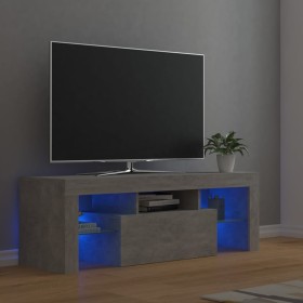 Mueble de TV con luces LED gris hormigón 120x35x40 cm de vidaXL, Muebles TV - Ref: Foro24-804350, Precio: 77,44 €, Descuento: %