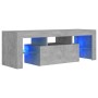 TV cabinet with LED lights concrete gray 120x35x40 cm by vidaXL, TV Furniture - Ref: Foro24-804350, Price: 77,44 €, Discount: %