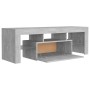 Mueble de TV con luces LED gris hormigón 120x35x40 cm de vidaXL, Muebles TV - Ref: Foro24-804350, Precio: 71,51 €, Descuento: %