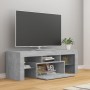 Mueble de TV con luces LED gris hormigón 120x35x40 cm de vidaXL, Muebles TV - Ref: Foro24-804350, Precio: 71,51 €, Descuento: %