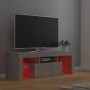 Mueble de TV con luces LED gris hormigón 120x35x40 cm de vidaXL, Muebles TV - Ref: Foro24-804350, Precio: 71,51 €, Descuento: %