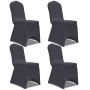 Elastic chair cover 4 units anthracite gray by vidaXL, Covers - Ref: Foro24-131415, Price: 15,52 €, Discount: %