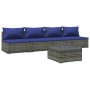 5-piece garden sofa set and gray synthetic rattan cushions by vidaXL, Garden sets - Ref: Foro24-3101414, Price: 367,99 €, Dis...