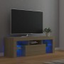 Mueble de TV con luces LED roble Sonoma 120x35x40 cm de vidaXL, Muebles TV - Ref: Foro24-804349, Precio: 72,16 €, Descuento: %