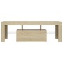 TV stand with LED lights Sonoma oak 120x35x40 cm by vidaXL, TV Furniture - Ref: Foro24-804349, Price: 72,16 €, Discount: %