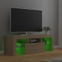 Mueble de TV con luces LED roble Sonoma 120x35x40 cm de vidaXL, Muebles TV - Ref: Foro24-804349, Precio: 72,16 €, Descuento: %