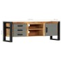 Solid mango wood TV cabinet 120x30x40 cm by vidaXL, TV Furniture - Ref: Foro24-248014, Price: 151,99 €, Discount: %