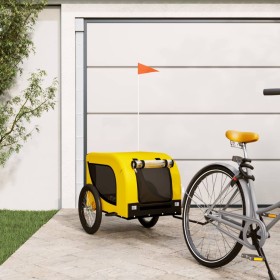 Bicycle trailer for pets, made of iron and Oxford fabric in yellow and black. by vidaXL, pet strollers - Ref: Foro24-94008, P...