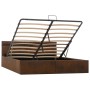 Hydraulic canapé bed with LED brown fabric 180x200 cm by vidaXL, Beds and slatted bases - Ref: Foro24-285569, Price: 370,04 €...