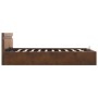 Hydraulic canapé bed with LED brown fabric 180x200 cm by vidaXL, Beds and slatted bases - Ref: Foro24-285569, Price: 370,04 €...