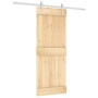 Puerta corredera con herrajes madera maciza de pino 80x210 cm de vidaXL, Puertas - Ref: Foro24-3203027, Precio: 171,52 €, Des...