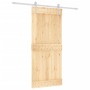 Sliding door with solid pine wood fittings 90x210 cm by vidaXL, Doors - Ref: Foro24-3203029, Price: 161,66 €, Discount: %