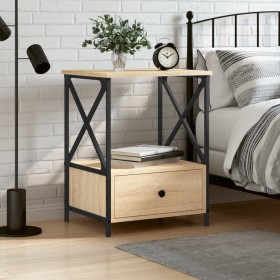 Sonoma oak engineered wood bedside table 50x41x65 cm by vidaXL, Nightstands - Ref: Foro24-826085, Price: 52,99 €, Discount: %