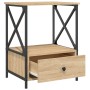 Mesita de noche madera de ingeniería roble Sonoma 50x41x65 cm de vidaXL, Mesitas de noche - Ref: Foro24-826085, Precio: 52,55...