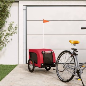 Pet Bicycle Trailer Iron Oxford Cloth Red Black by vidaXL, pet strollers - Ref: Foro24-93999, Price: 87,99 €, Discount: %