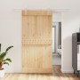 Puerta corredera con herrajes madera maciza de pino 100x210 cm de vidaXL, Puertas - Ref: Foro24-3203031, Precio: 197,63 €, De...