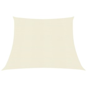 Cream HDPE sail awning 160 g/m² 4/5x4 m by vidaXL, Umbrellas - Ref: Foro24-311216, Price: 40,37 €, Discount: %