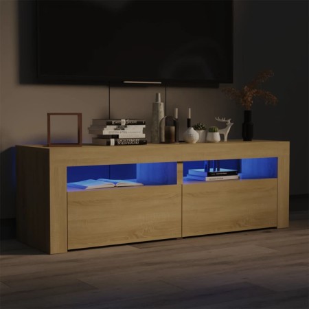 TV-Schrank mit LED-Leuchten Sonoma-Eiche 120x35x40 cm von vidaXL, TV-Möbel - Ref: Foro24-804358, Preis: 76,27 €, Rabatt: %